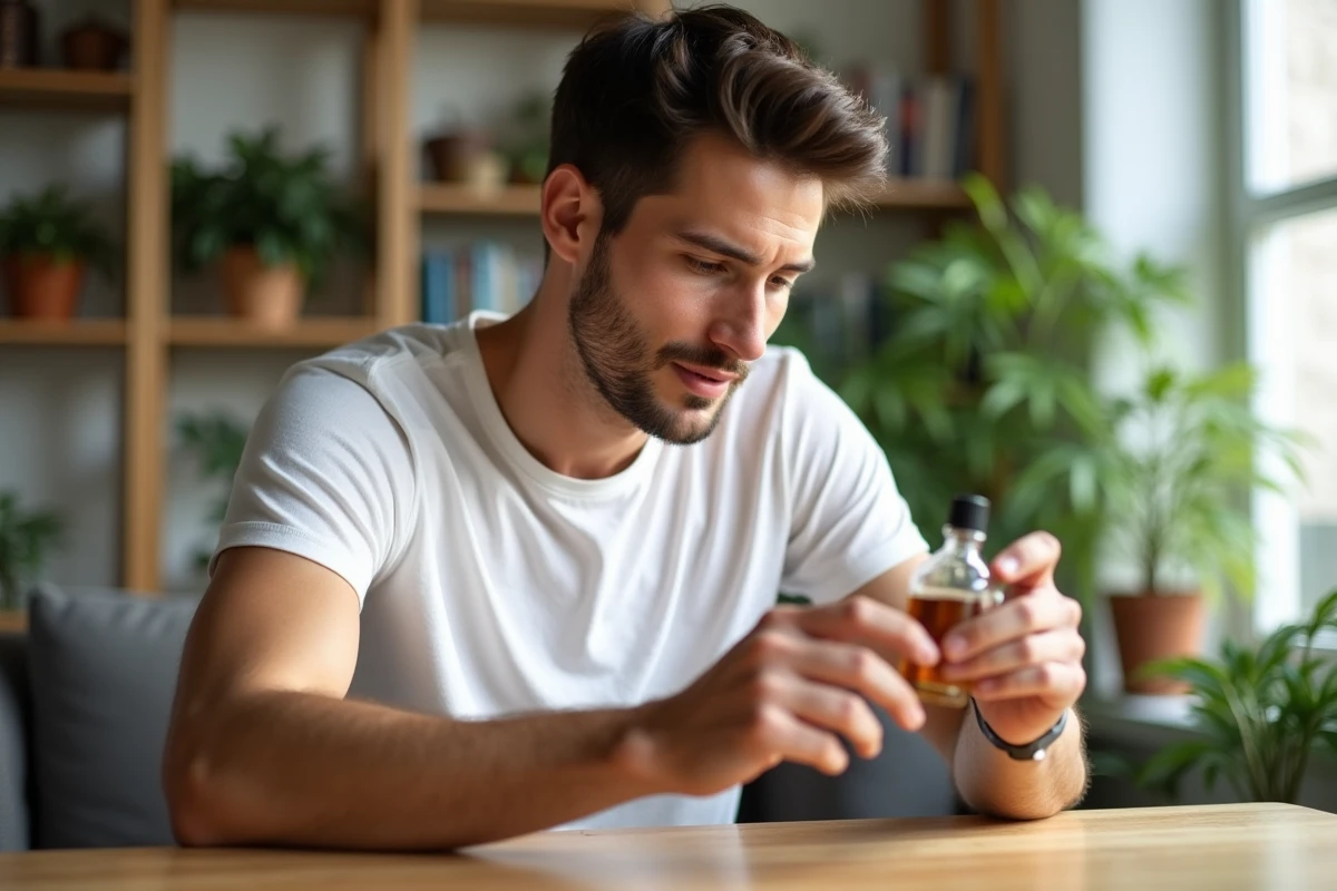 Homme lisant les instructions d